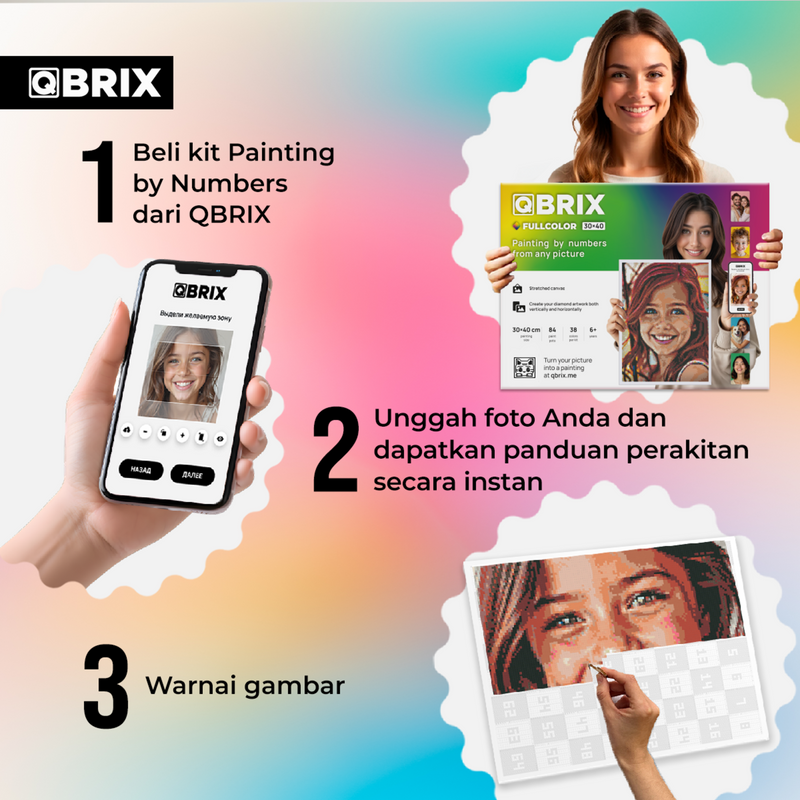 QBRIX Paint by Numbers - Full Color