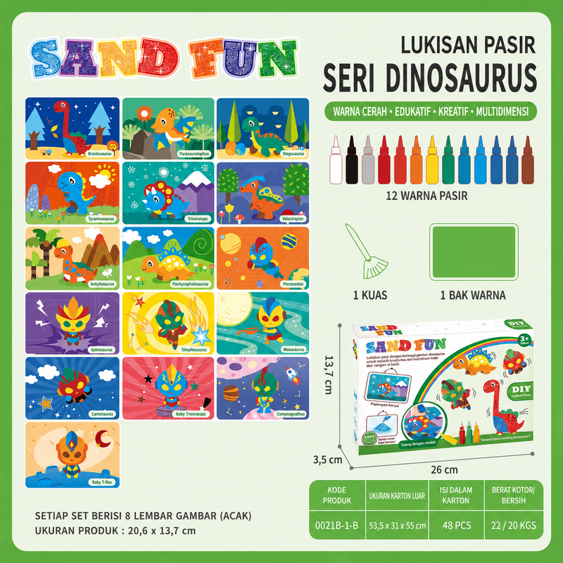 DIY Sand Painting Sticker Kit – Kreasi Gambar Pasir Warna untuk Anak