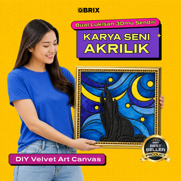 DIY Velvet Art Canvas – Lukis kanvas 3D dengan Cat Akrilik