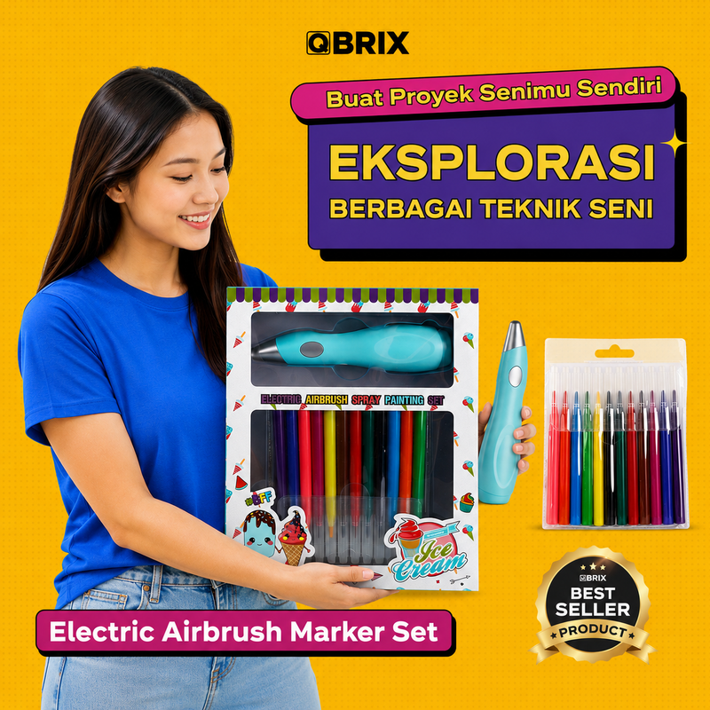 Electric Airbrush Marker Set – Set Spidol Semprot Kreatif untuk Anak