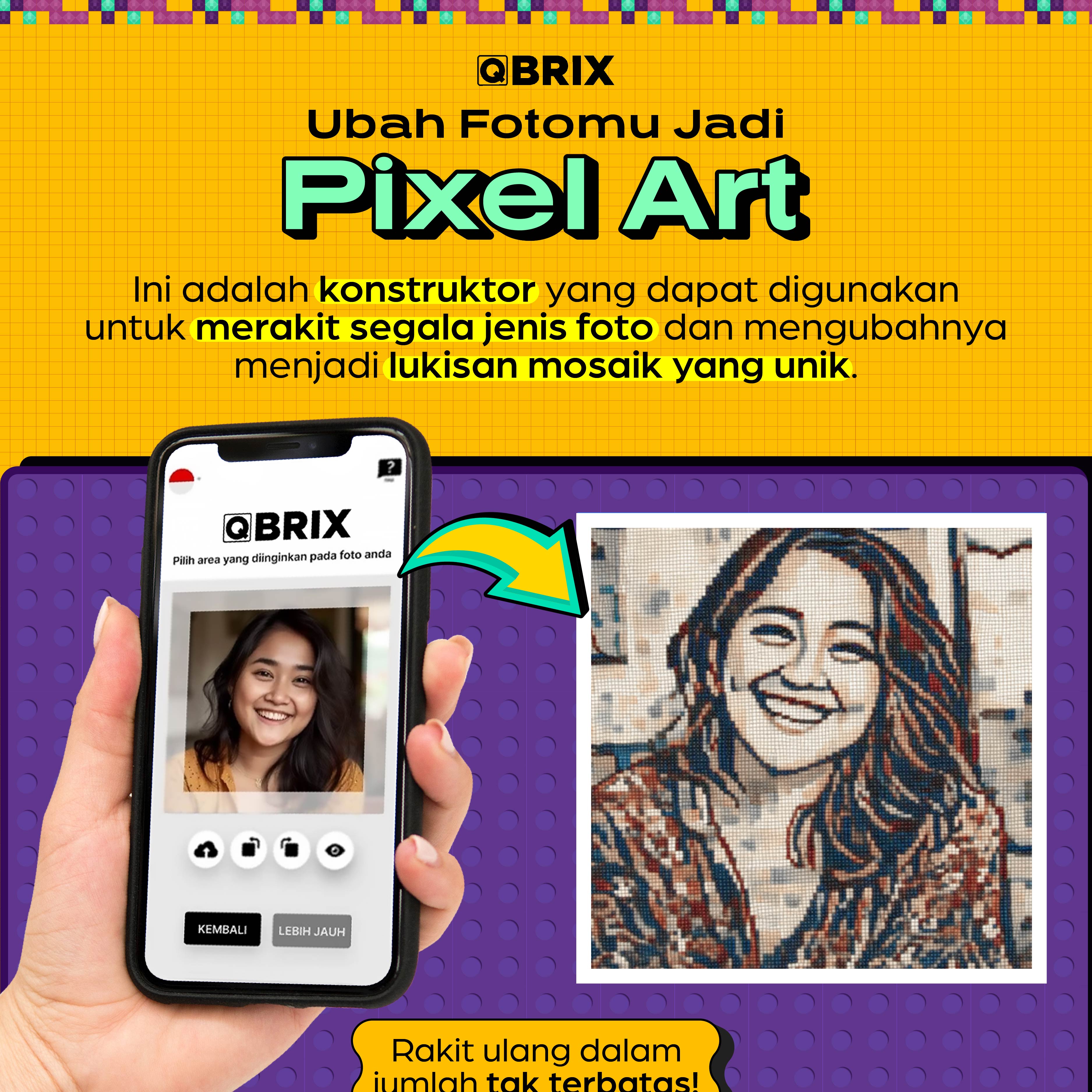 Qbrix Diamond Vintage A3