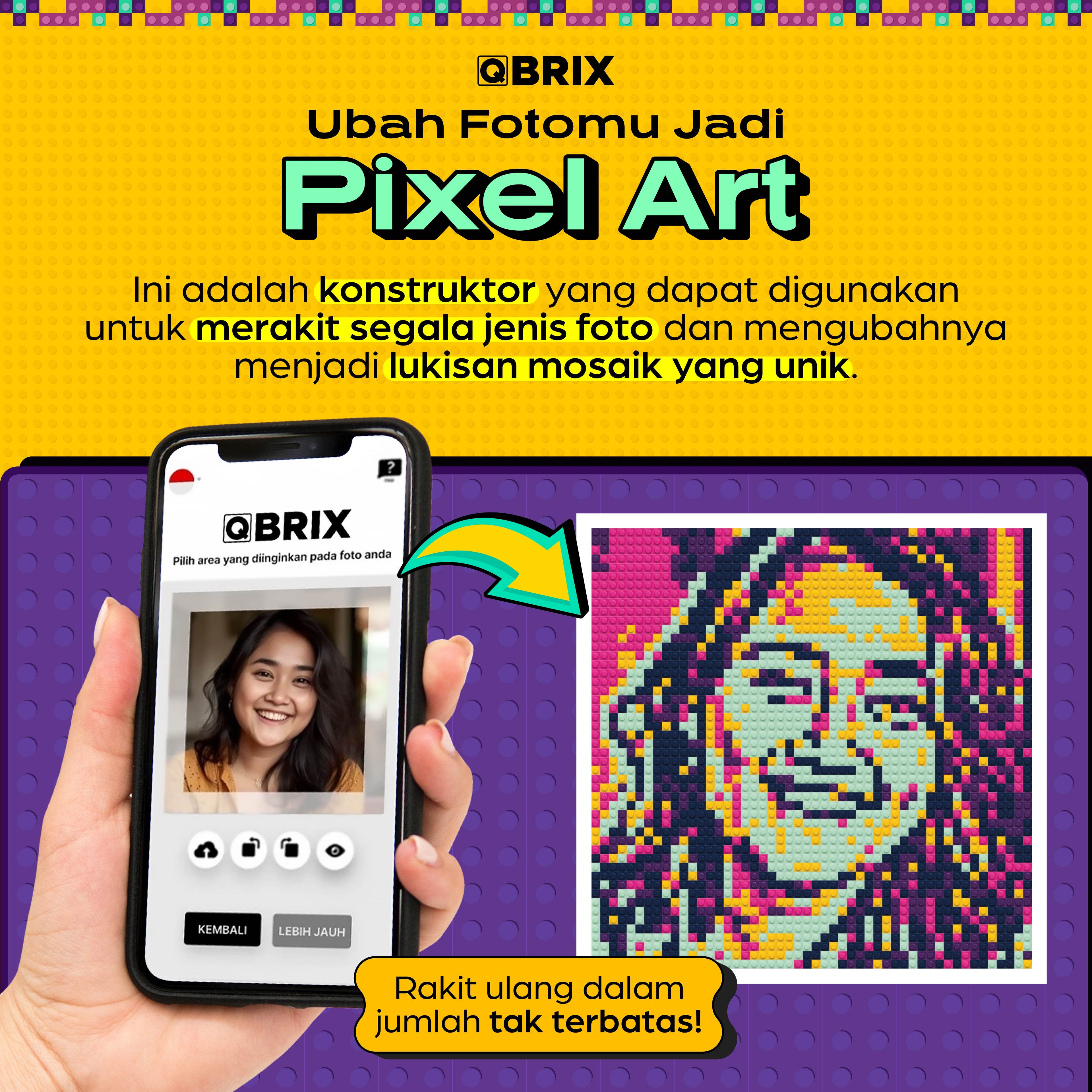 QBRIX Photo Constructor-RETROWAVE