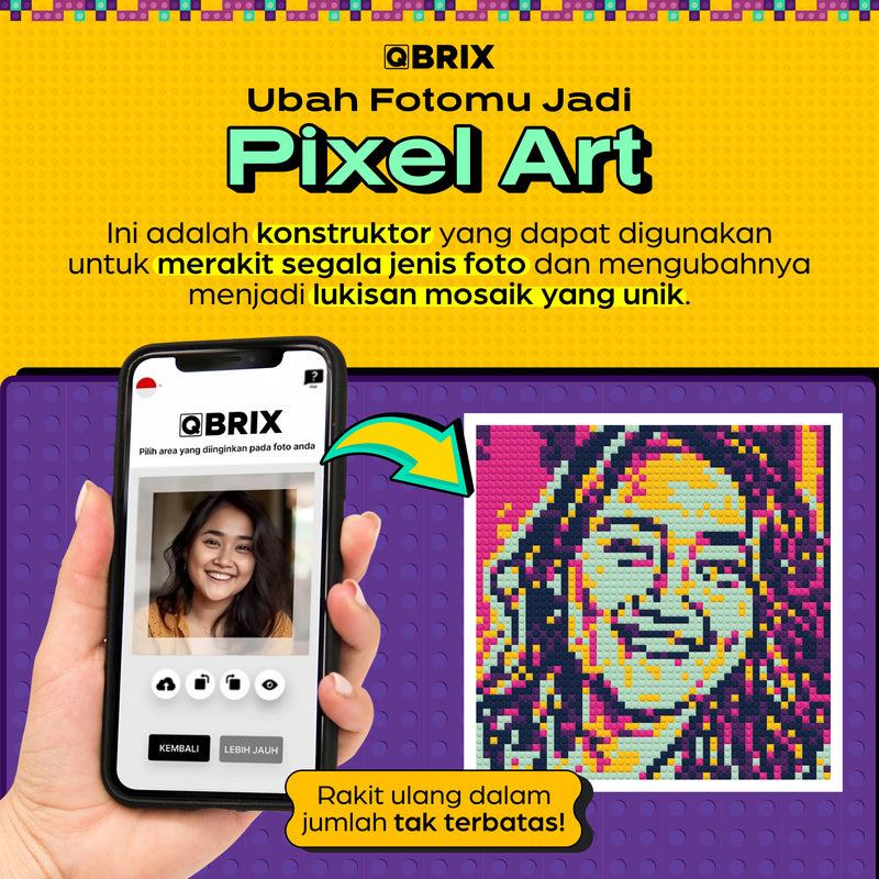 QBRIX Photo Constructor-RETROWAVE