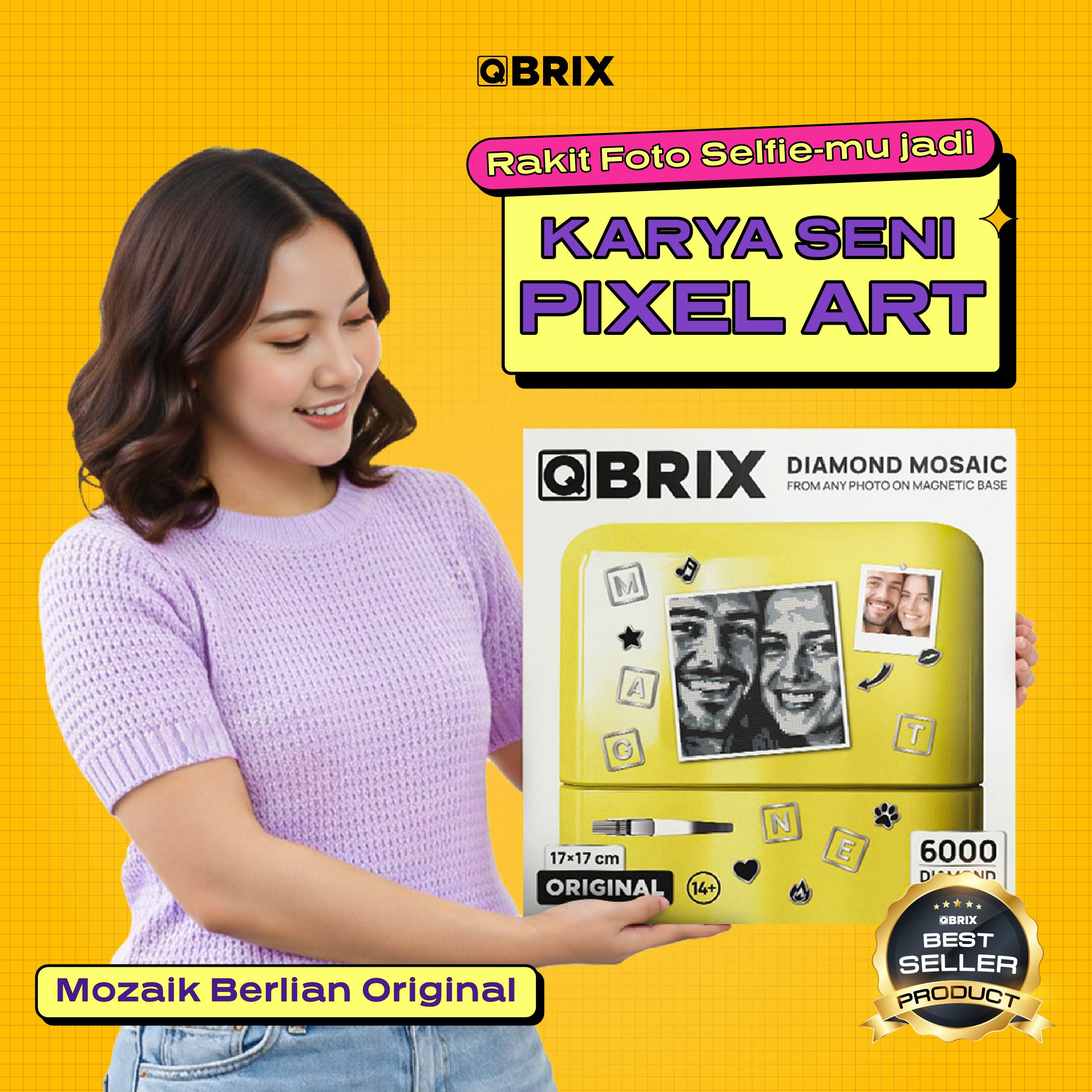 QBRIX Diamond painting kit Magnet bases: ORIGINAL