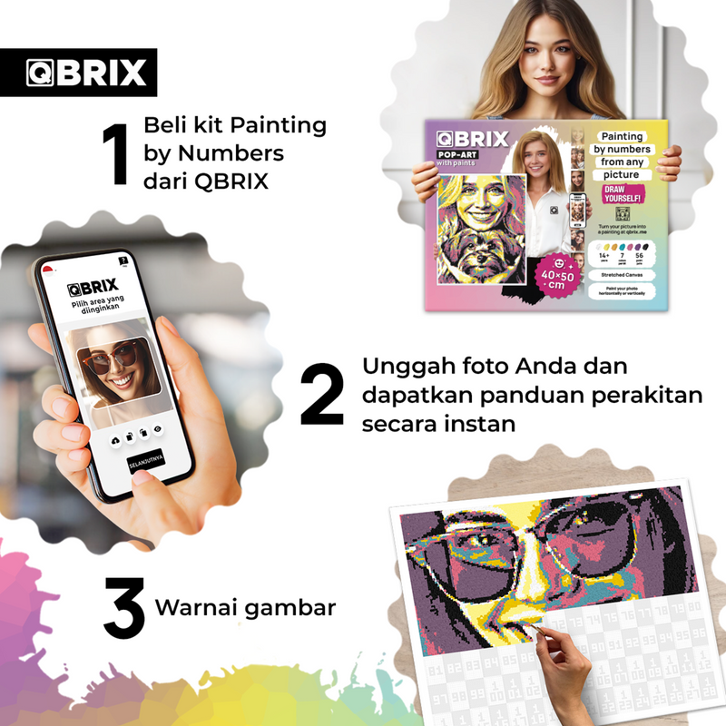 QBRIX Paint by Numbers - Pop Art