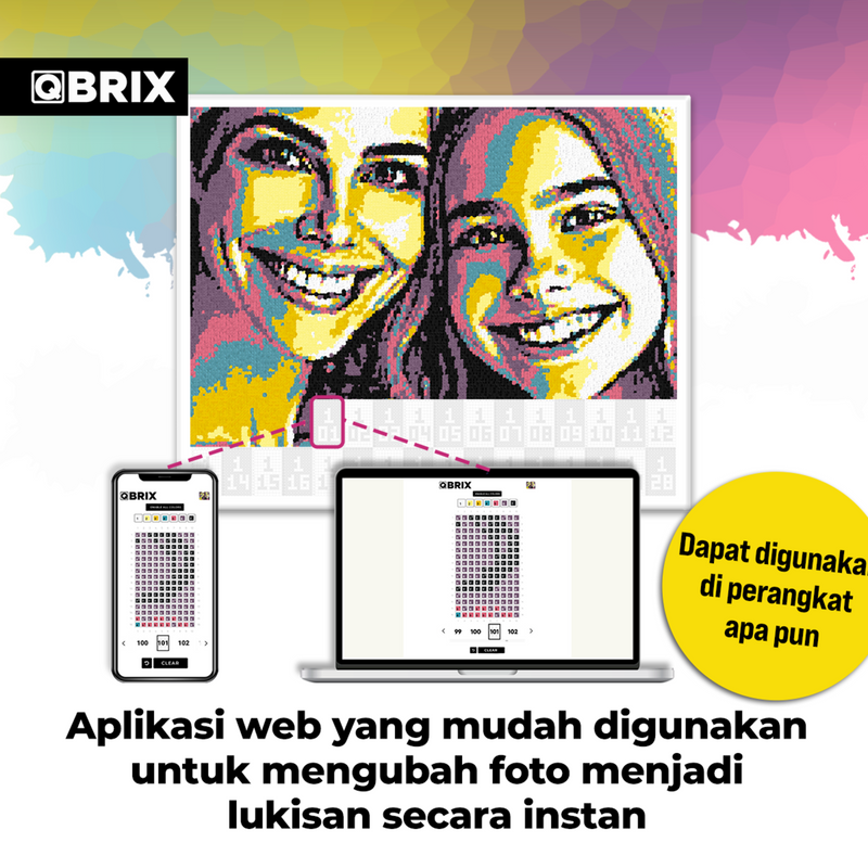 QBRIX Paint by Numbers - Pop Art