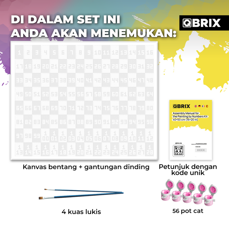QBRIX Paint by Numbers - Pop Art