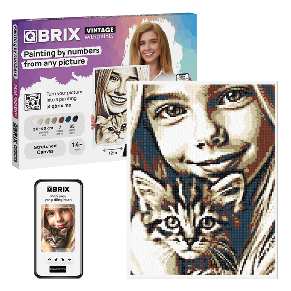 QBRIX Paint by Numbers - Vintage