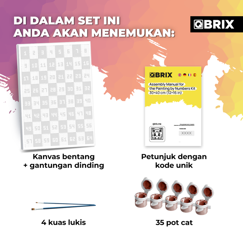 QBRIX Paint by Numbers - Vintage