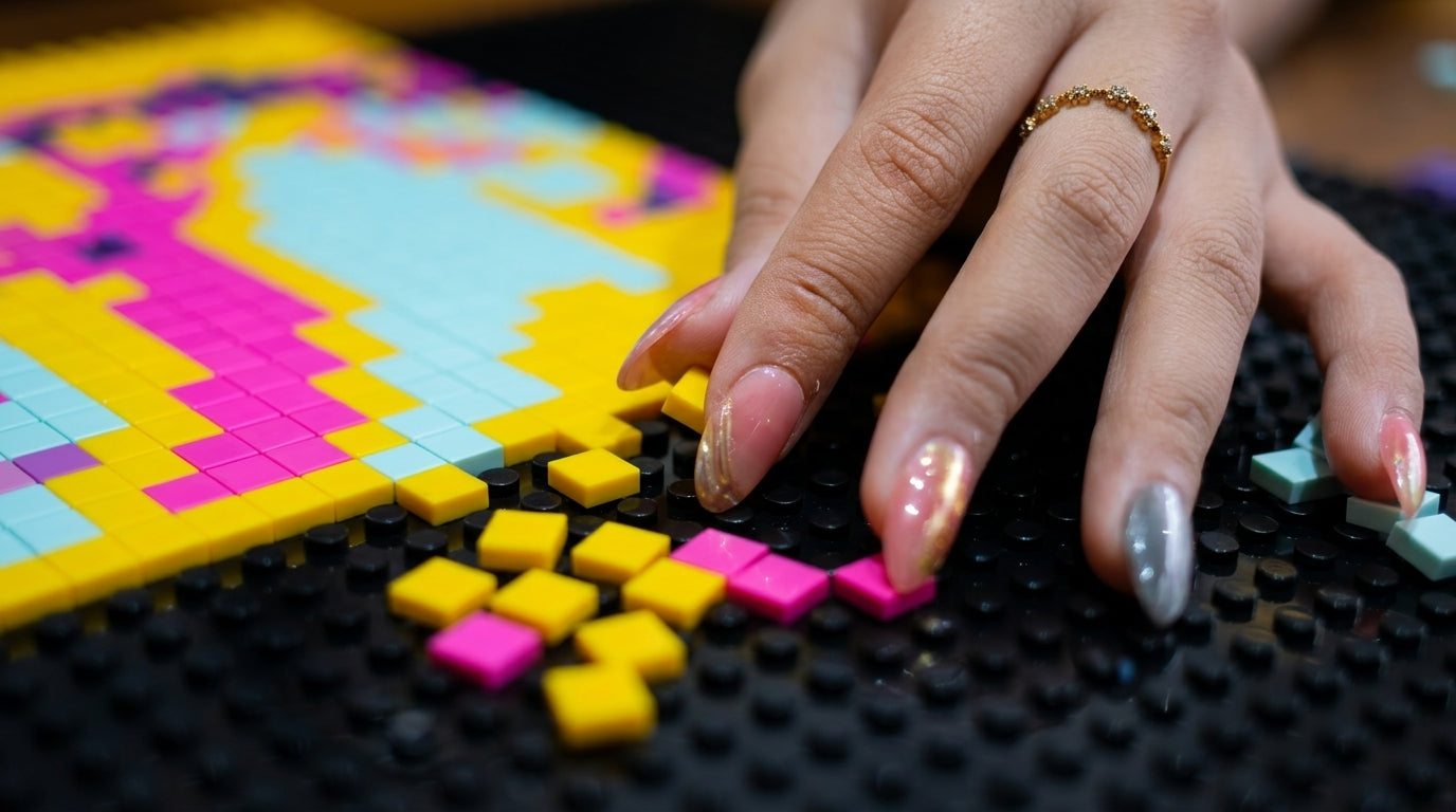 Photo Constructor Qbrix — tekstur 3D dari dekat